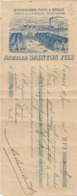 LETTRE DE CHANGE ILLUSTREE -QUINCAILLERIE,FONTE,METAUX - ZINCS DE LA VIEILLE MONTAGNE -TOURS - 1907 - Wechsel