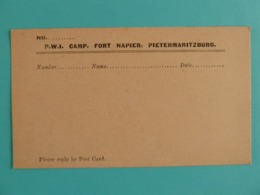 LETTER CARD WAR PRISONERS FORT NAPIER - South Africa