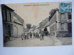 CPA 80 SOMME - ACHEUX : Rue De Louvencourt (attelage) - Acheux En Amienois