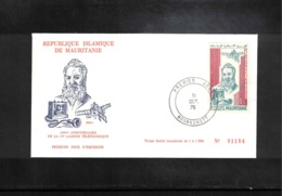 Mauritania 1976 100 Years Of First Telephone Line - Graham Bell FDC - Telecom