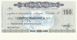 MINIASSEGNO FDS CREDITO ARTIGIANO L.150 STAR (YA477 - [10] Cheques En Mini-cheques