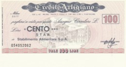 MINIASSEGNO FDS CREDITO ARTIGIANO L.100 STAR (YA466 - [10] Cheques En Mini-cheques