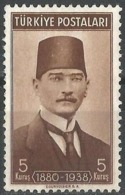 Turkey 1939 - Mi. 1065 [MINT NO GUM], Mustafa Kemal Pasha 1918. - Nuovi