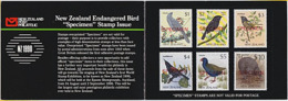 1990 NZ Endangered Bird Specimen Stamps - Presentation Packs