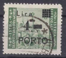 Istria Litorale Yugoslavia Occupation, Porto 1946 Sassone#10 Error - Point Circuit (punto Tondo) Used - Jugoslawische Bes.: Istrien