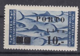 Istria Litorale Yugoslavia Occupation, Porto 1946 Sassone#17 Overprint II, Mint Hinged - Yugoslavian Occ.: Istria