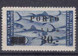 Istria Litorale Yugoslavia Occupation, Porto 1946 Sassone#19 Overprint II, Mint Hinged - Ocu. Yugoslava: Istria