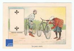 Chromo Chicorée Cardon Duverger Cambrai Carte à Jouer 2 De Trèfle Cycle Vélo Cyclisme Pneu Crevé Roue Jeu Cartes A15-141 - Tee & Kaffee