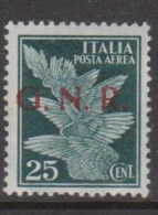 Italy Repubblica Sociale Italiana PA 19 1944 Air Post 25c Green,mint Hinged, - Airmail