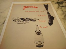 ANCIENNE PUBLICITE FORTUNE AMOUR SANTE  PERRIER  1953 - Perrier