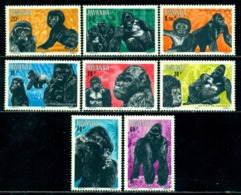 Rwanda 1983 Mountain Gorilla,Ape,Monkey,Wild Animal,Affe,M.1242-9,MNH - Gorilas