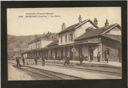 CPA Doubs 25 Morteau écrite La Gare Chemin De Fer - Other & Unclassified