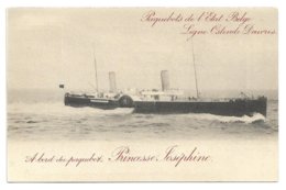 Oostende  *   Paquebots  De L'Etat Belge (Ligne Ostende - Douvres)  -  Princesse Joséphine  (10ct) - Bootkaarten
