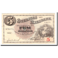 Billet, Suède, 5 Kronor, 1952, 1952, KM:33ai, TB - Suède