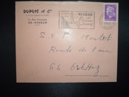 LETTRE TP M. DE CHEFFER 0,30 OBL.MEC.2-7 1969 55 VERDUN SUUR MEUSE + DUPUIS Et Cie - Autres & Non Classés