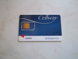 ANCIENNE CARTE GSM SIM CELLWAY ITINERIS T.B.E !!! - Otros & Sin Clasificación