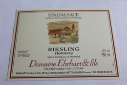 Etiquette Neuve Vin D Alsace Riesling   Herrenweg 12o - Riesling