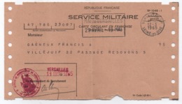 RF/Service Militaire/Titre De Libération Définitive Du Service Militaire/Gagneux/ VILLEJUIF/VERSAILLES /1965     VPN242 - Documentos