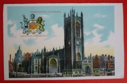 MANCHESTER - CATHEDRAL & COAT OF ARMS OF MANCHESTER - Manchester