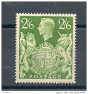 Grande Bretagne. 2/6 Vert - Unused Stamps