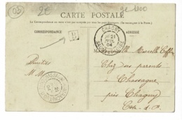 Cachet Boite Rurale Carré B - Circ 1904 Sur CP Postée à Domérat - Eglise De Givrette - Sonstige & Ohne Zuordnung