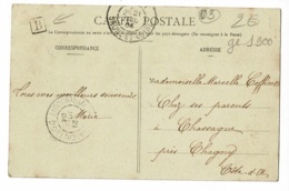 Cachet Boite Rurale Carré B - Circ 1904 Sur CP Postée à Domérat - Panorama - Altri & Non Classificati