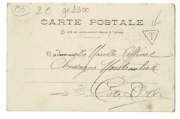 Cachet Boite Rurale Carré B Et Cachet Taxe T - Postée à Domérat Sur CP De Montluçon, Donjon Huriel, Dit La Toque - Other & Unclassified