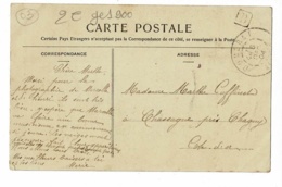 Cachet Boite Rurale Carré B - Postée à Domérat En 1904 Sur CP De Montluçon, Donjon Huriel, Dit La Toque - Other & Unclassified