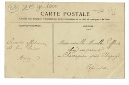 Cachet Boite Rurale Carré B - Postée à Domérat Sur CP De Montluçon, Eglise D'Huriel - Other & Unclassified