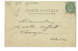 Cachet Boite Rurale Carré B - Postée à Domérat Sur CP De Montluçon, Avenue De La Gare - Altri & Non Classificati