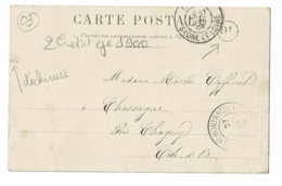 Cachet Origine Locale Perlé OL - Postée En 1904 à Domérat Sur CP Montluçon - La Vieille Ville - Altri & Non Classificati