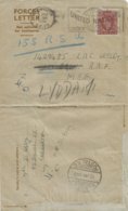 UK 1946 Walworth No. 6 RAF / POSTAL H.Q Cairo To Lydda Palestina Forces Letter - Briefe U. Dokumente