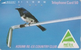 TC Japon / 110-52482 - Animal - OISEAU Passereau - GOBEMOUCHE & GOLF Sport CLUB - FLYCATCHER BIRD Japan Phonecard 4445 - Zangvogels