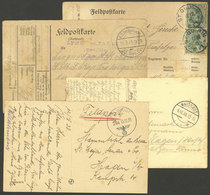 GERMANY: 4 FELDPOST Cards Of 1915 To 1938, Interesting! - Lettres & Documents