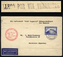 GERMANY: Cover Flown By ZEPPELIN, Sent From Friedrichshafen To Barcelona (Spain) On 18/MAY/1930 Franked With 2Mk. (Sc.C2 - Cartas & Documentos