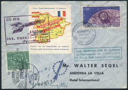 ANDORRA: 29/SE/1962 ZUCKER ROCKET Cover With Cinderella And Special Handstamps, And 2 Signatures, Very Interesting! - Altri & Non Classificati