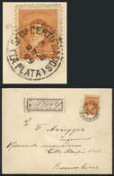 ARGENTINA: GJ.183, 1896 30c. Belgrano Franking ALONE A Registered Cover Sent From La Plata To Buenos Aires On 23/OC/1899 - Other & Unclassified