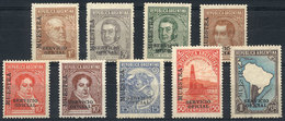 ARGENTINA: GJ.630 + Other Values, 9 Stamps Of The Proceres & Riquezas I Issue With MUESTRA Ovpt, VF Quality, Rare! - Service