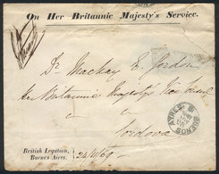 ARGENTINA: Cover With Printed Head "On Her Britannic Majesty's Service" - "British Legation, Buenos Aires", Sent Stample - Sonstige & Ohne Zuordnung