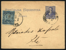 ARGENTINA: ½c. Rivadavia Wrapper + GJ.96 (¼c. Paz), Total Postage ¾c., Used Locally In Santa Fe On 7/NO/1892, Excellent  - Other & Unclassified