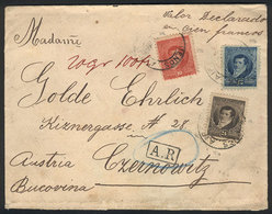 ARGENTINA: Registered Cover With Declared Value Of 100 Francs And AR, Sent From Buenos Aires To Austria On 2/MAR/1895 Wi - Otros & Sin Clasificación