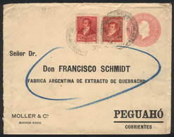 ARGENTINA: 5c. Stationery Envelope + Additional Postage (total 20c.), Sent From Buenos Aires To PEGUAHÓ (Corrientes) On  - Andere & Zonder Classificatie