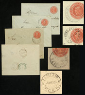 ARGENTINA: TRAVELING PO OF ENTRE RÍOS: 4 Stationery Envelopes Used Between 1900 And 1904 With Railway PO Cancels Of Ferr - Other & Unclassified