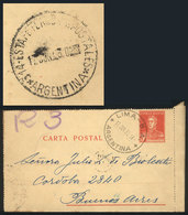 ARGENTINA: Postal Card Of 5c. San Martín Sent From LIMA (B.A.) To Buenos Aires On 17/JUN/1930. On Reverse With Handstamp - Other & Unclassified
