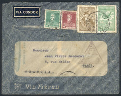 ARGENTINA: Cover Franked With $1.15 Sent Via ZEPPELIN From Buenos Aires To Paris On 29/JUN/1934, With Transit Backstamp  - Sonstige & Ohne Zuordnung