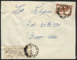 ARGENTINA: Registered Cover Franked With 30c. Wool, Sent To Buenos Aires On 11/MAR/1946, With Rare Cancel Of HUACO (Cata - Otros & Sin Clasificación