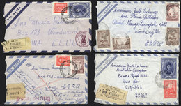 ARGENTINA: 7 Covers Sent To USA (some Returned To Sender), With Interesting Postages Of Definitives Of High Value, Very  - Sonstige & Ohne Zuordnung