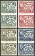 ARGENTINA: Impuesto Sanitario, 4 PROOFS Of Revenue Stamps For "KRISTALY Mineral Water", Pairs, VF Quality!" - Autres & Non Classés