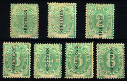 AUSTRALIA: Sc.J1/J7, 1902 ½p. To 8p., The First 7 Values Of The Set Of 8, All With SPECIMEN Overprint, Mint No Gum, VF Q - Other & Unclassified