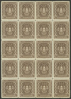 AUSTRIA: Sc.288a, 1922/4 20K. Perforation 11½, Beautiful MNH Block Of 20, VF Quality! - Sonstige & Ohne Zuordnung